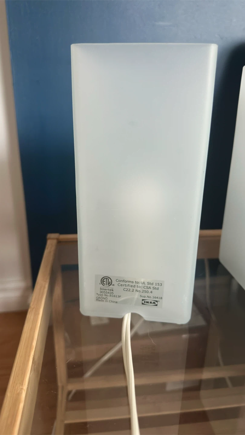 IKEA Pair of Frosted Table Lamps - photo 3