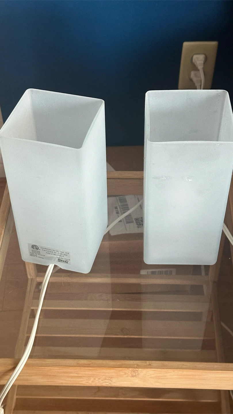 IKEA Pair of Frosted Table Lamps - photo 4