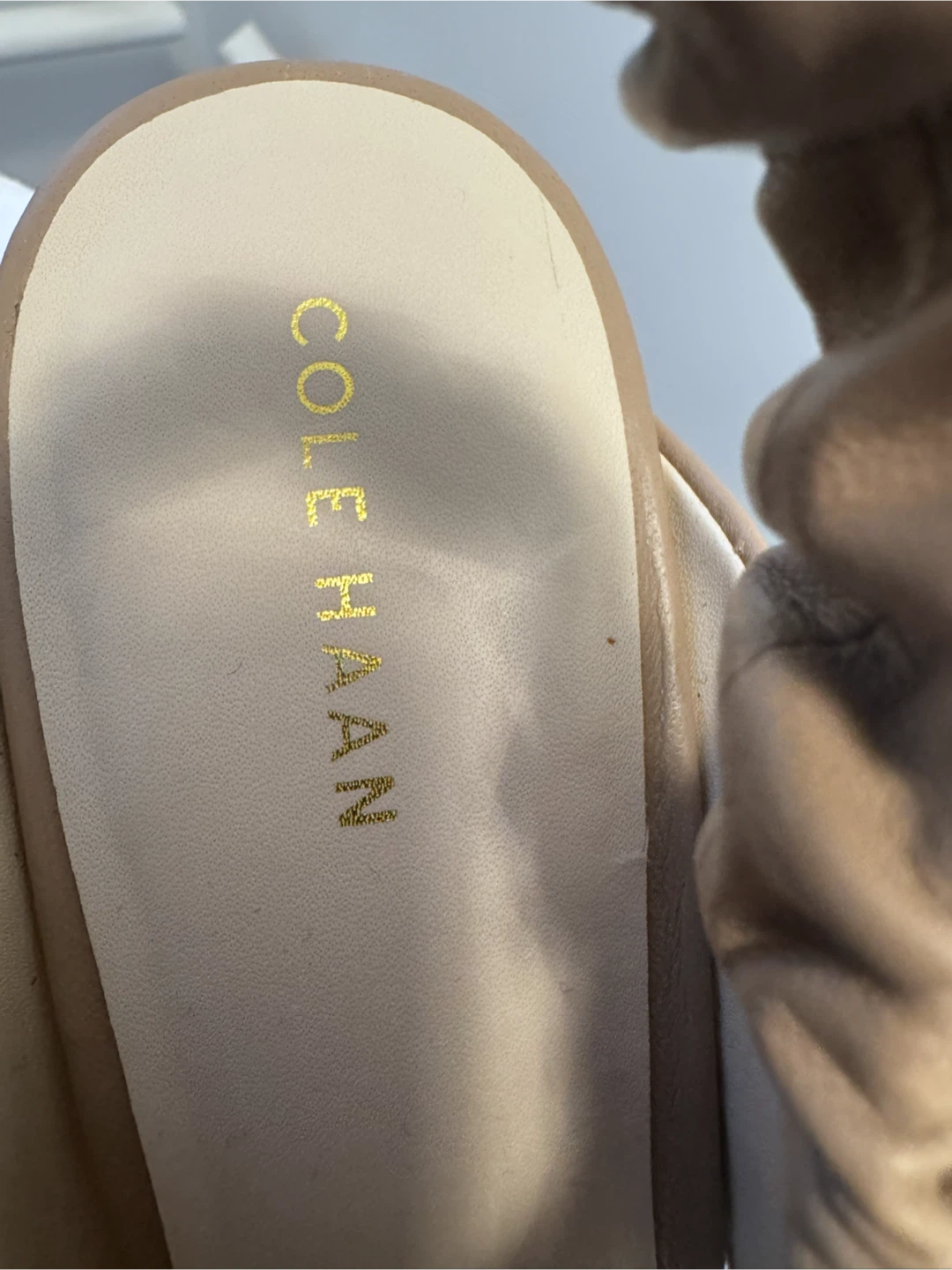 Cole Haan Tan Leather Slingback Block Heels - Size 8B - photo 4