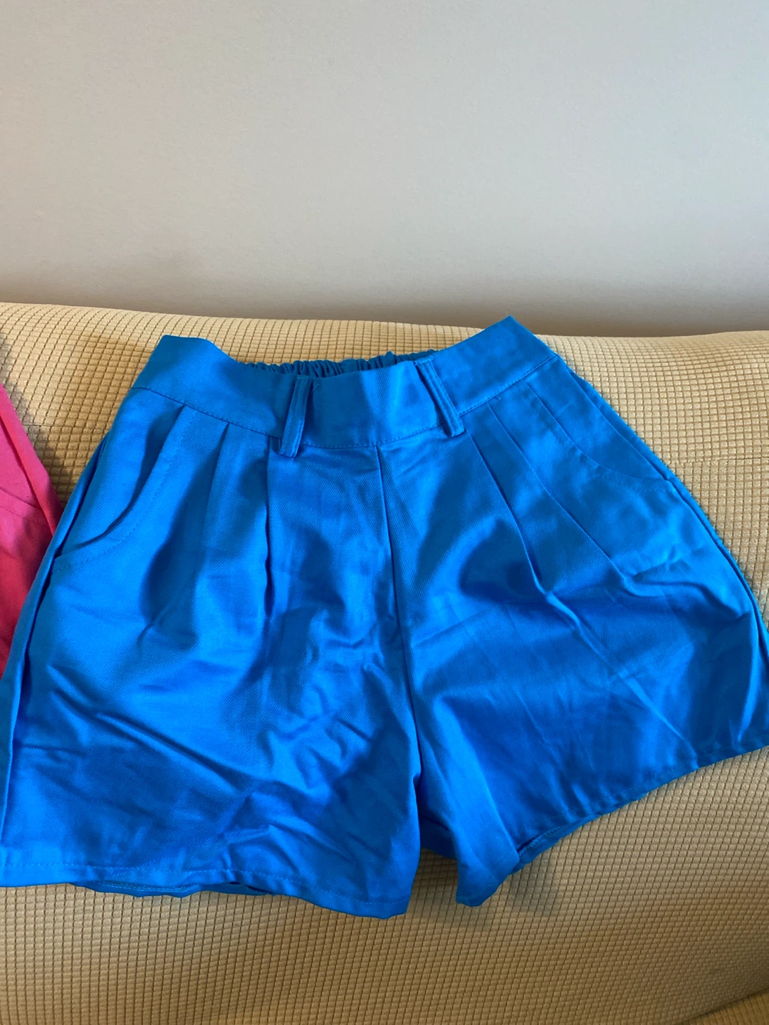 Pleated High-Waisted Shorts - photo 2