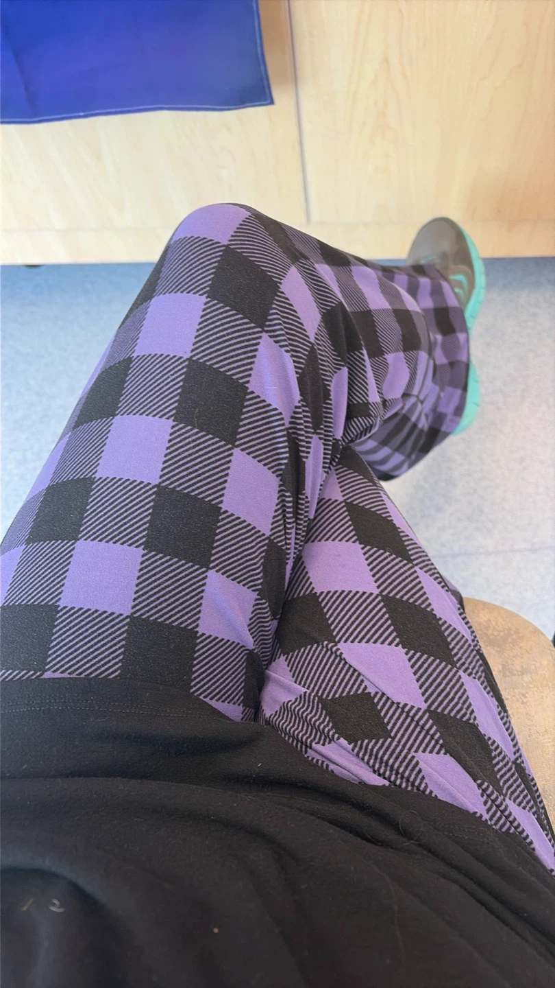 Purple and Black Plaid Pajama Pants - photo 2