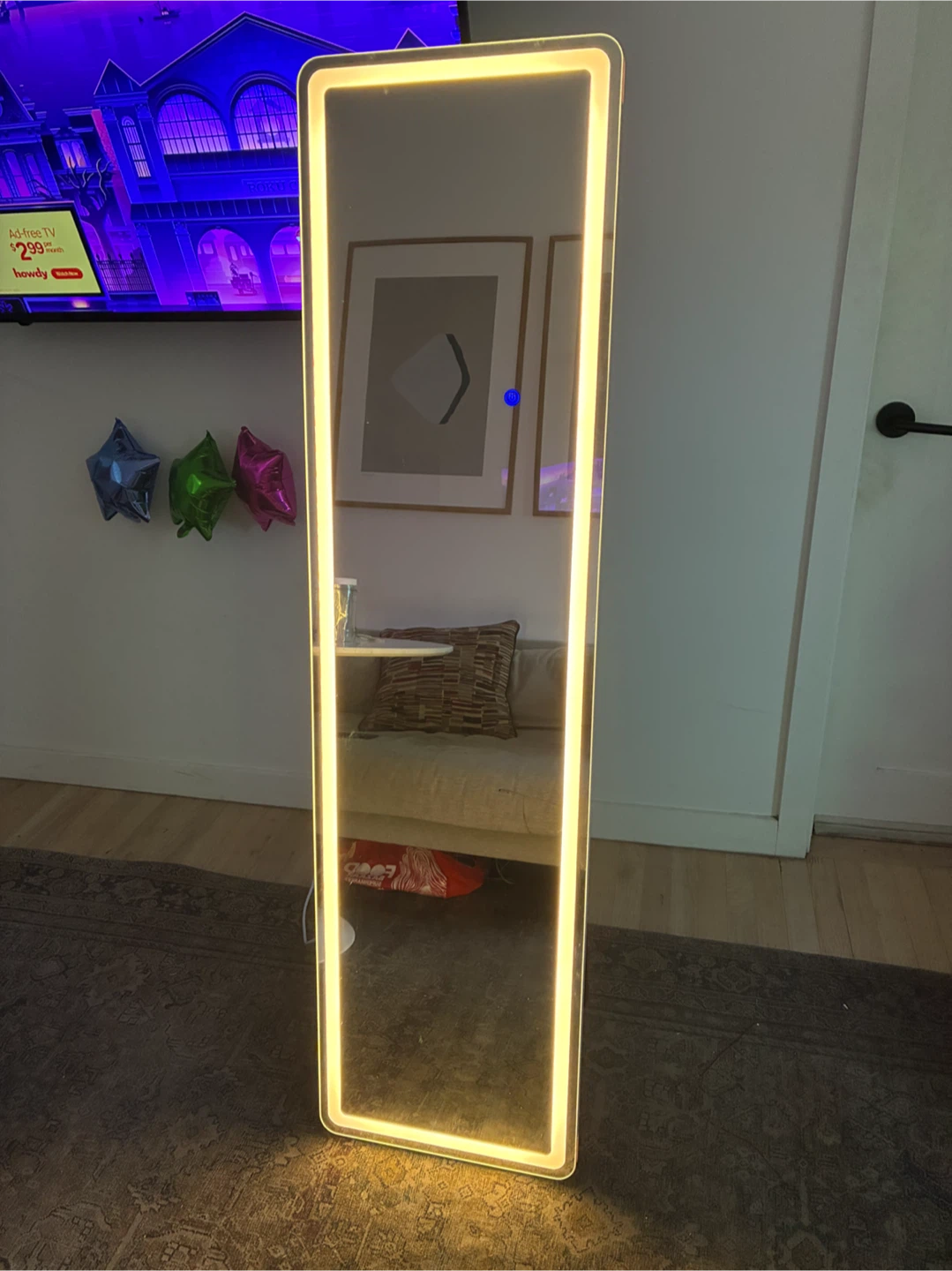 LED Light Full Floor Standing Mirror 16”x60”