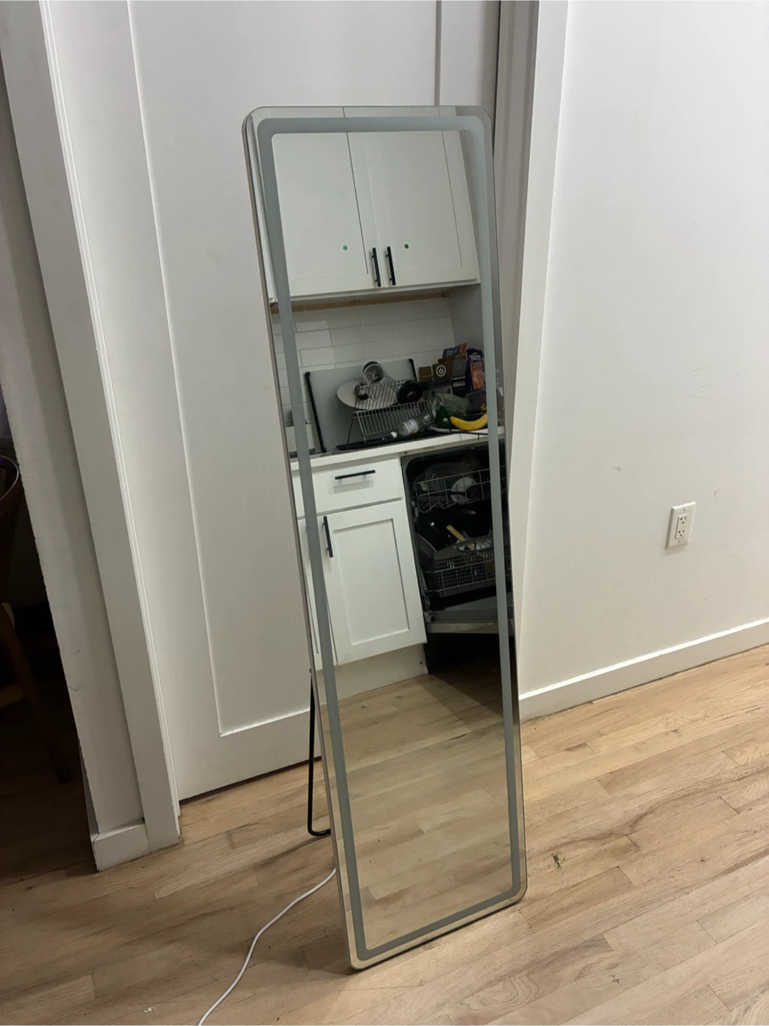LED Light Full Floor Standing Mirror 16”x60” - photo 2