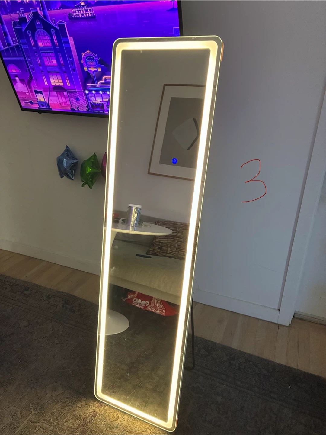 LED Light Full Floor Standing Mirror 16”x60” - photo 5