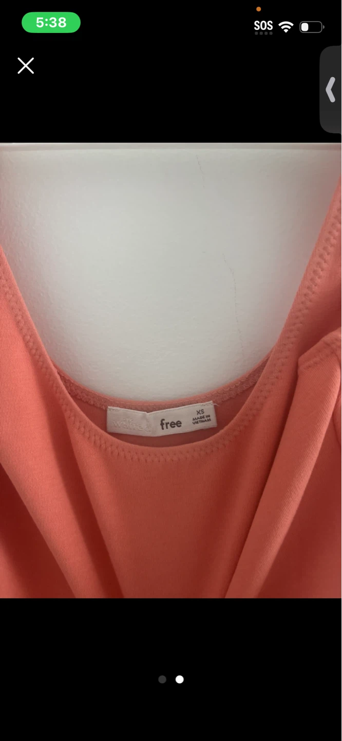 Wilfred Free Orange Tank Top - XS - photo 2