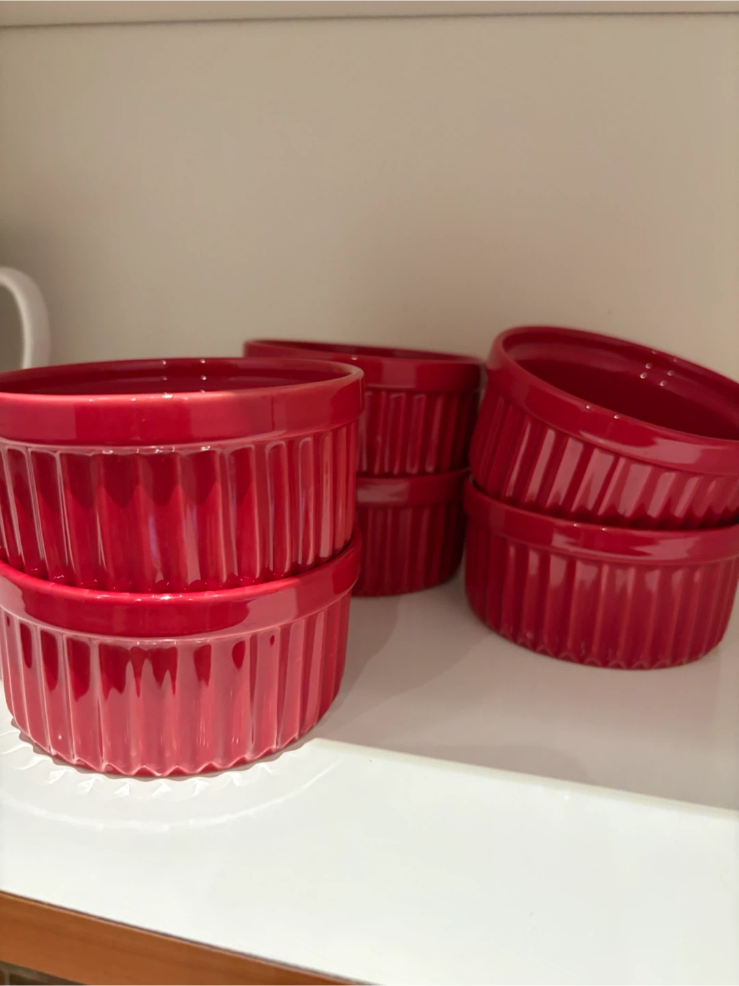 Set of 6 Red Ramekins