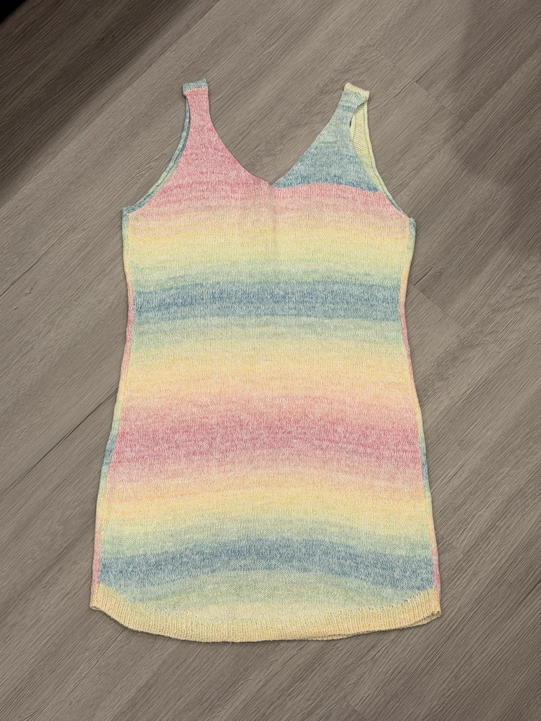 Rainbow Striped Knit Dress - photo 2