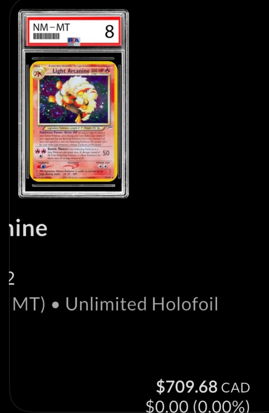 Light Arcanine Pokémon Card - NM-MT 8 - photo 2