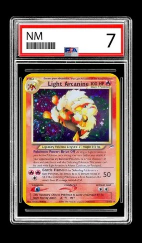PSA 7 Light Arcanine Holo Unlimited Pokemon Card