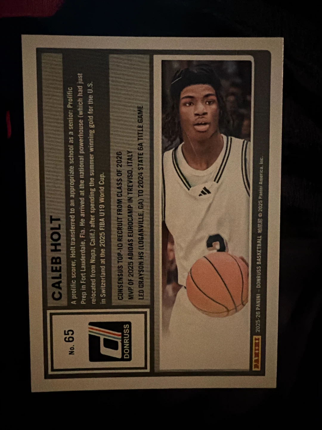 2025-26 Panini Donruss Basketball Card - Caleb Holt - photo 2