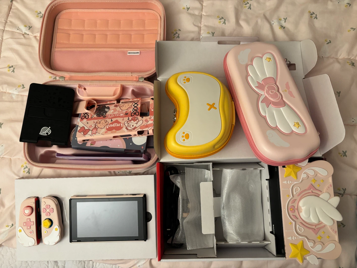 Nintendo Switch Console with Pink Accessories