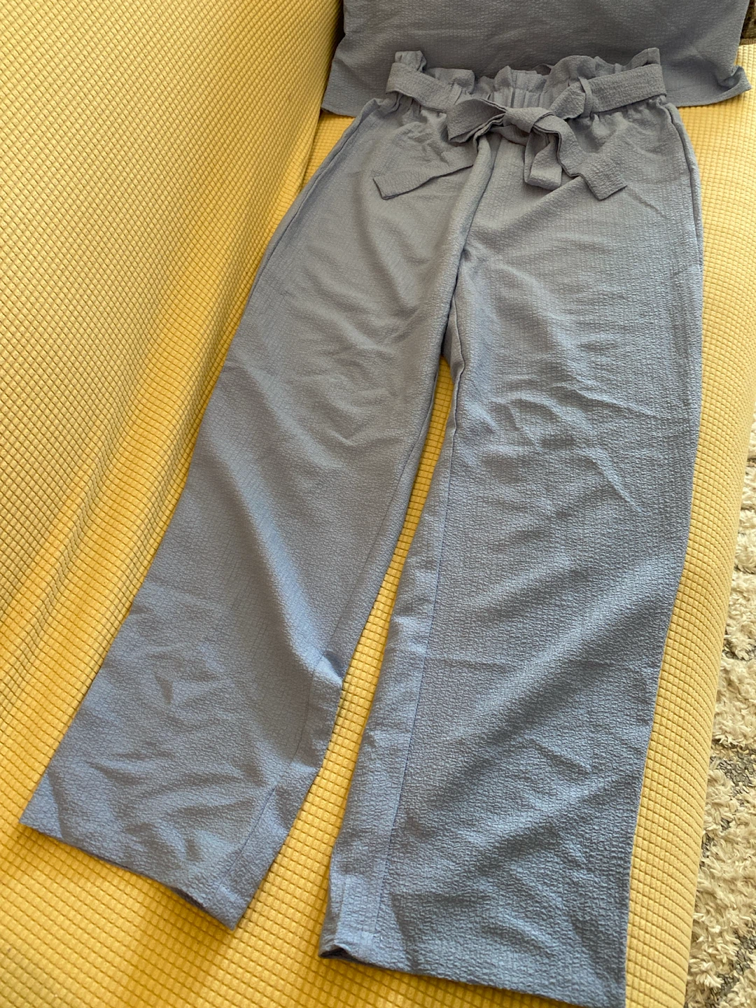 Light Blue Textured Set - Top and Pants - photo 2