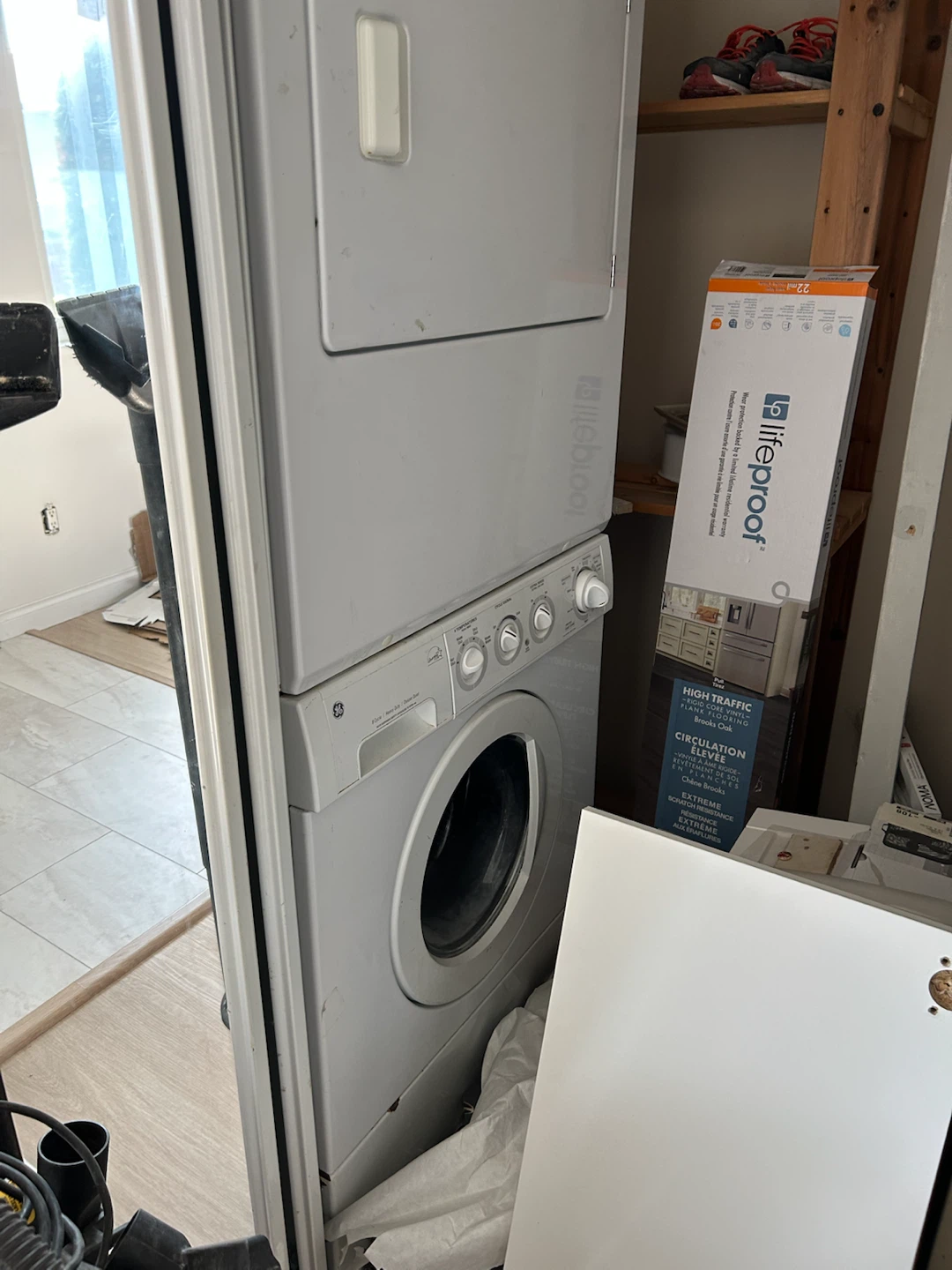 GE Stackable Washer and Dryer Set