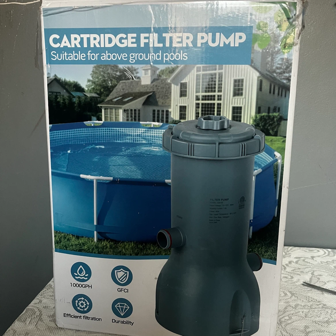 Above Ground Pool Cartridge Filter Pump