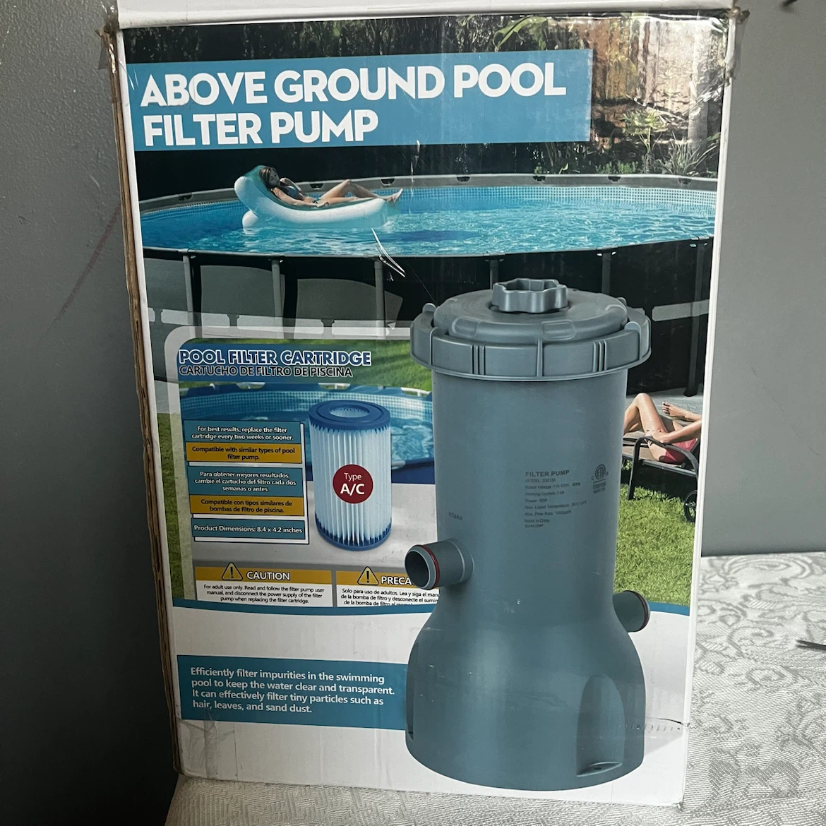 Above Ground Pool Cartridge Filter Pump - photo 4