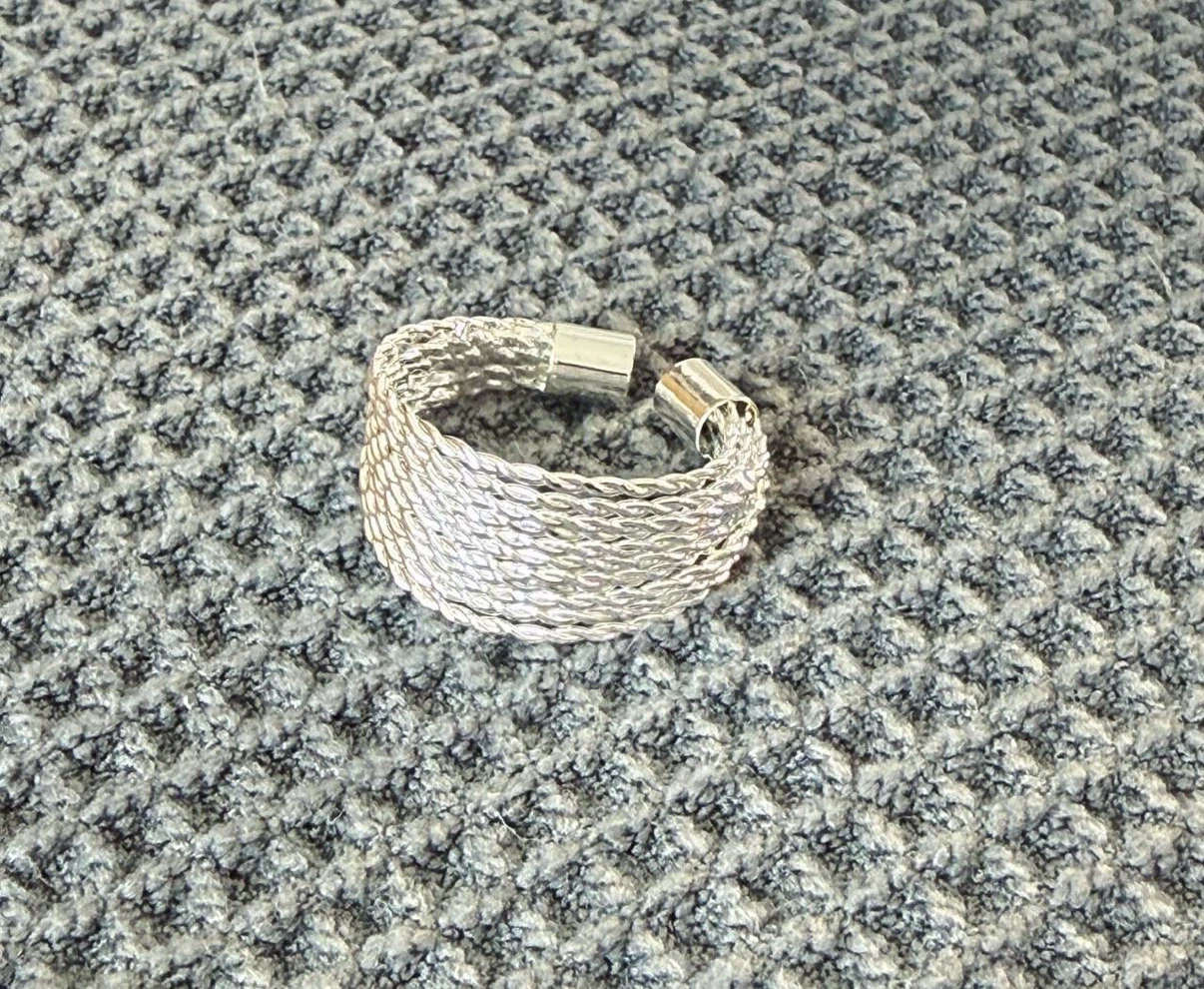 Silver Multi-Layer Twisted Chain Ring - photo 5