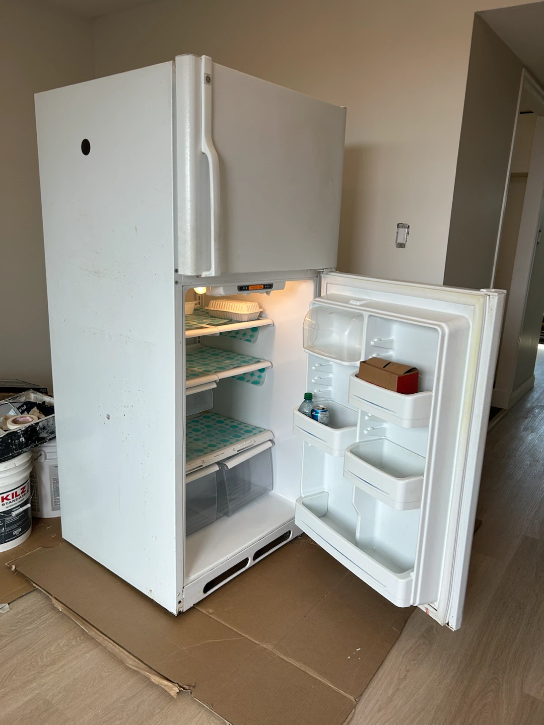 White GE Refrigerator