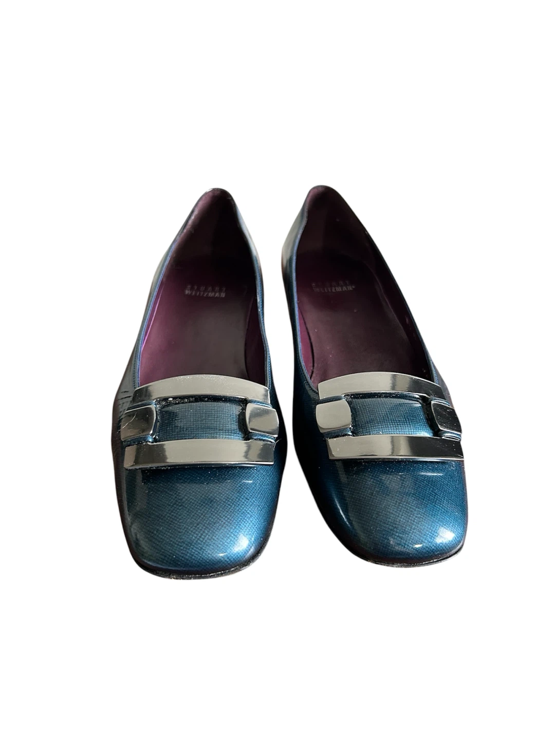 Stuart Weitzman Teal Patent Loafers Size 8.5 - photo 4