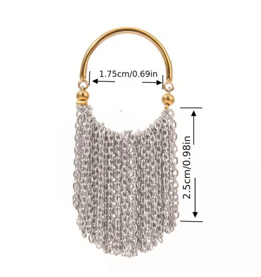 Gold & Silver Chain Fringe Ring - photo 3