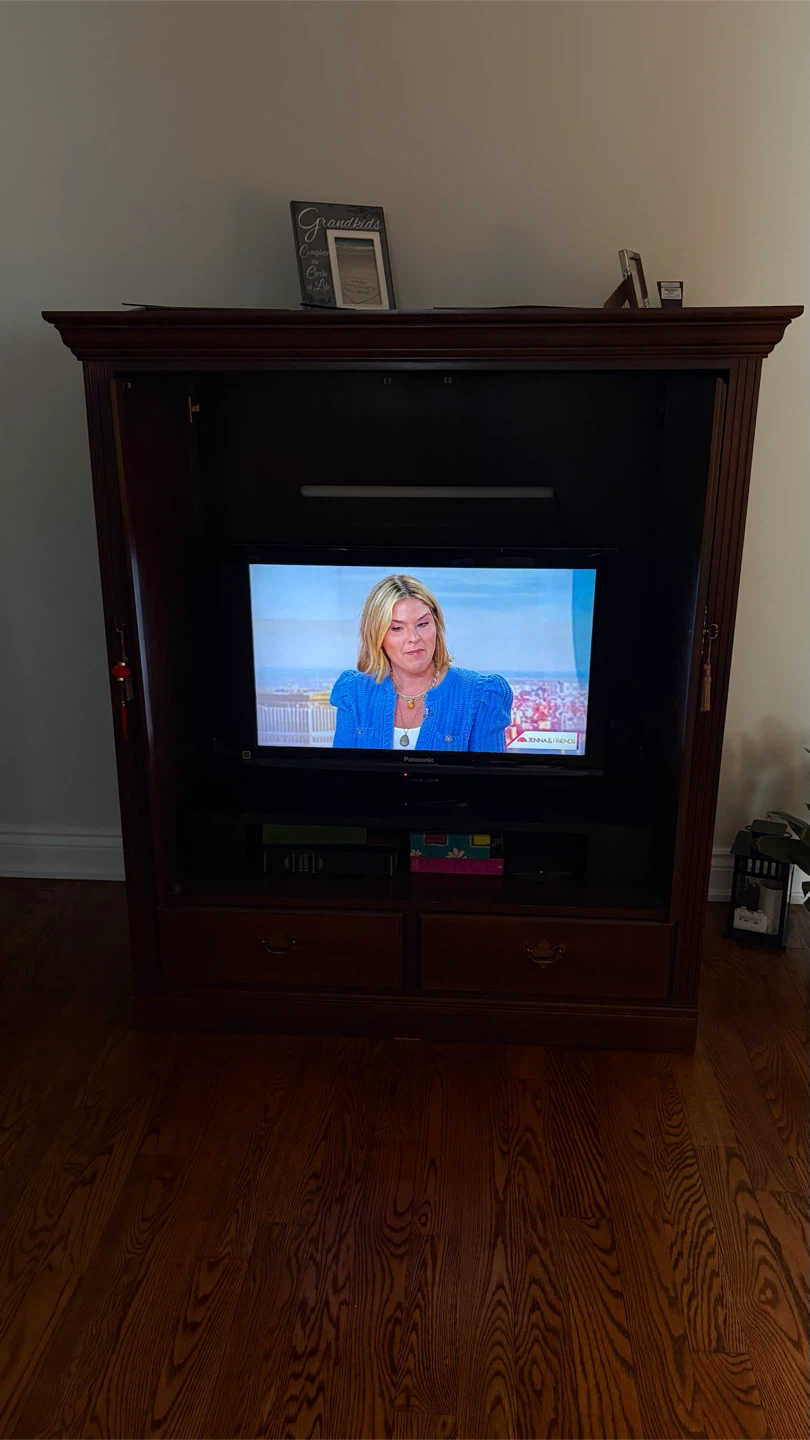 Wooden Armoire TV Stand