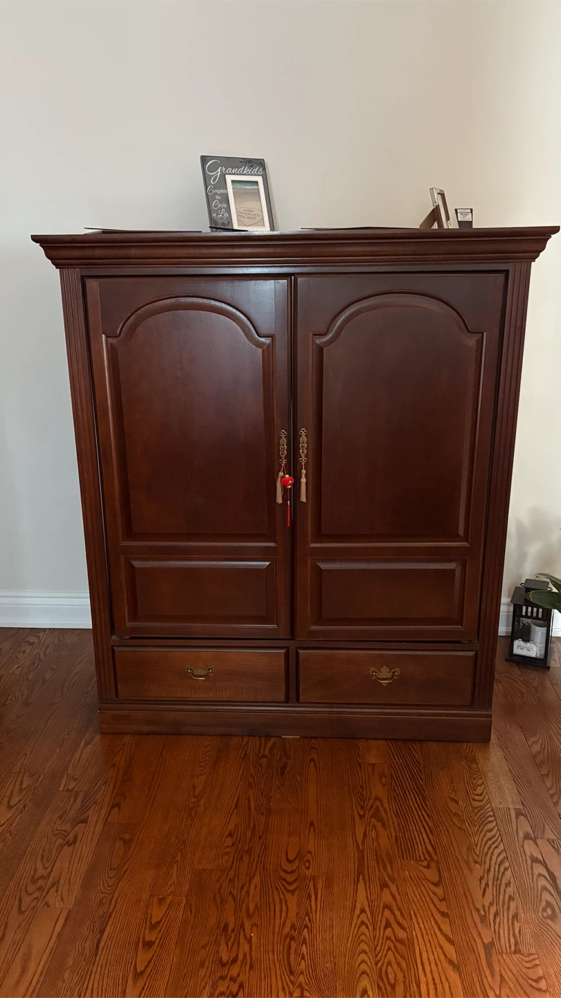 Wooden Armoire TV Stand - photo 2