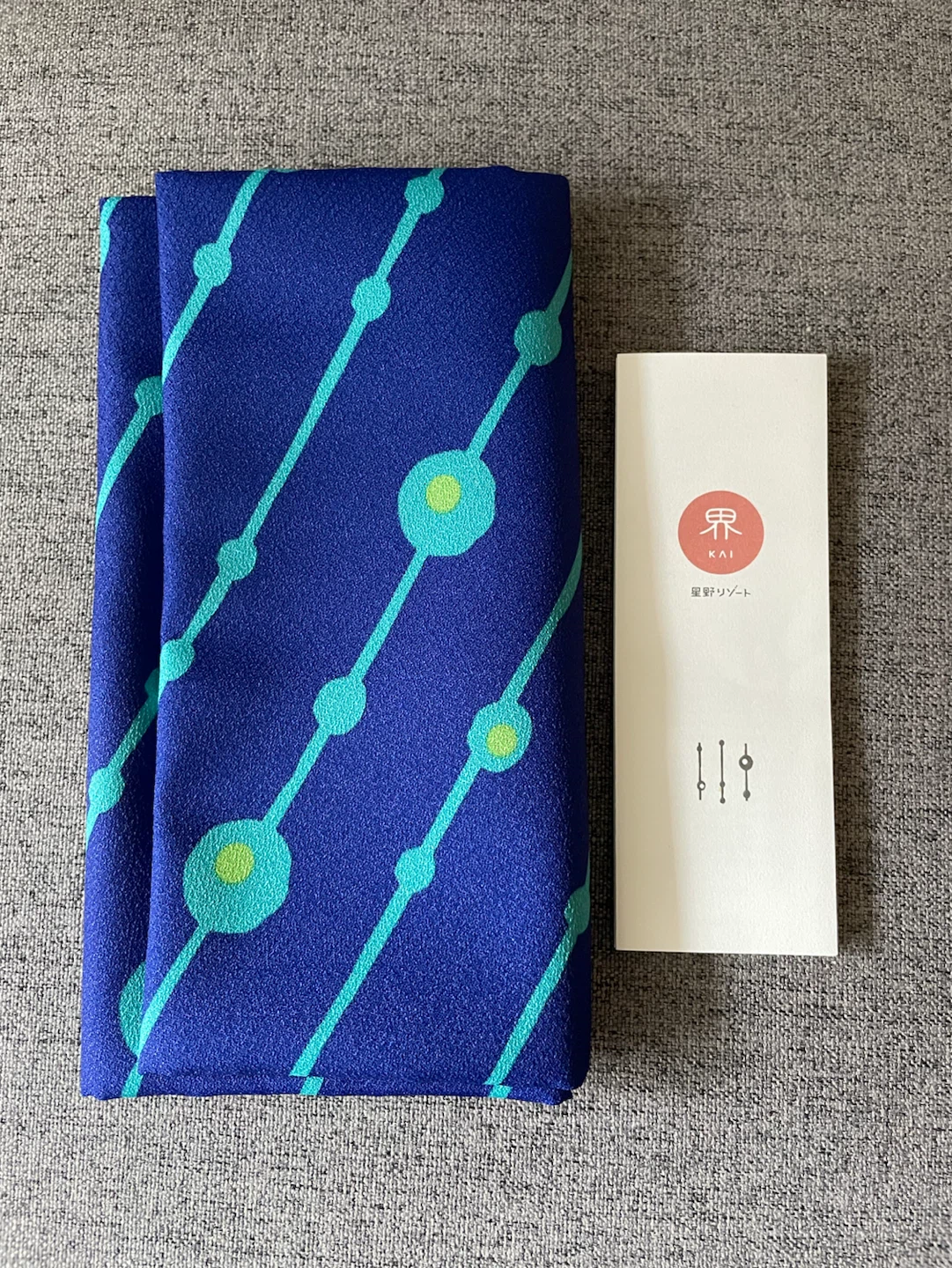 KAI Japan Blue Furoshiki Fabric Wrap