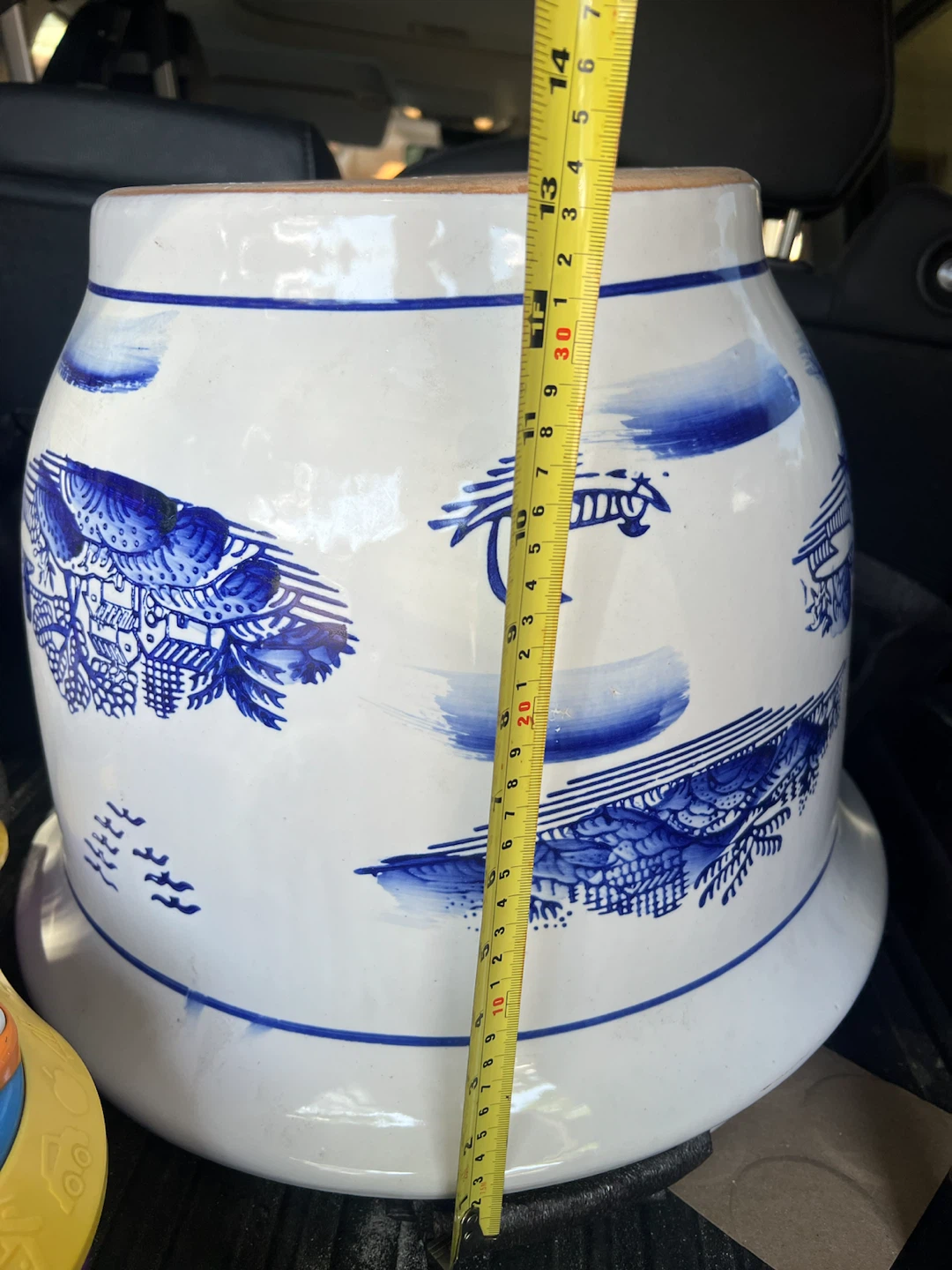 Blue and White Ceramic Planter