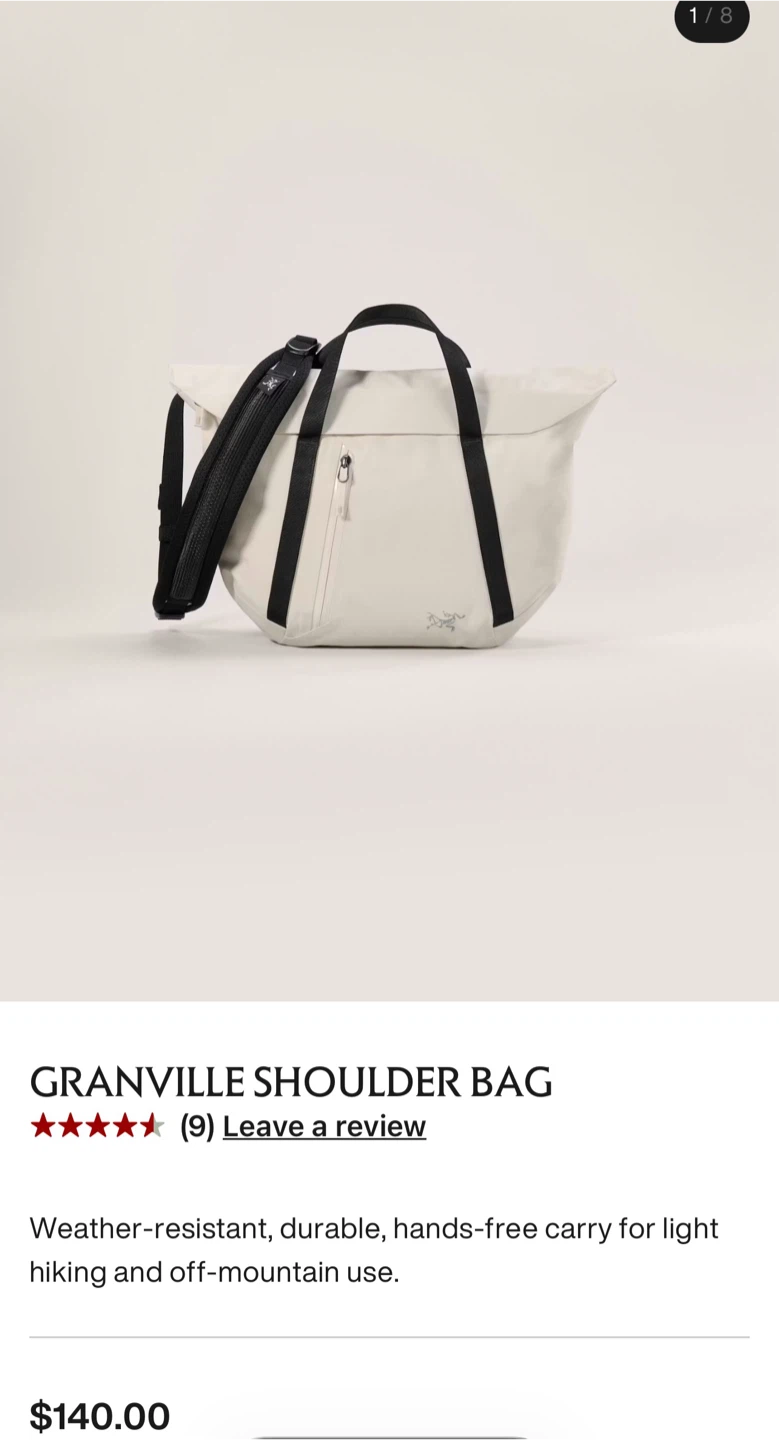 Arc'teryx Granville Shoulder Bag - Sea Salt - photo 4