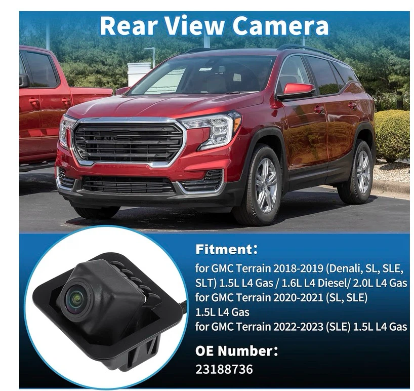 Rear View Backup Camera for GMC Terrain 2018-2024 GMC - photo 2