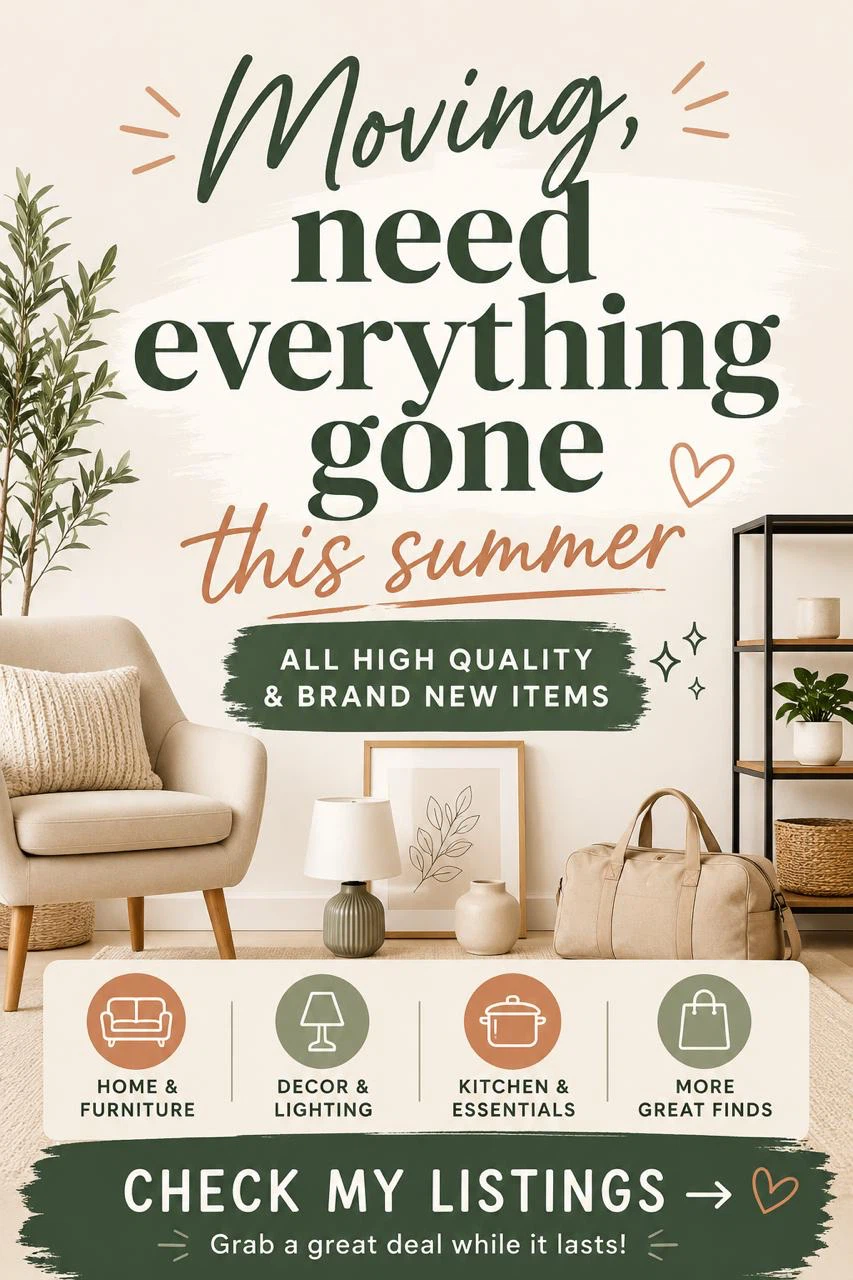 Moving Sale: All High Quality & Brand New Items