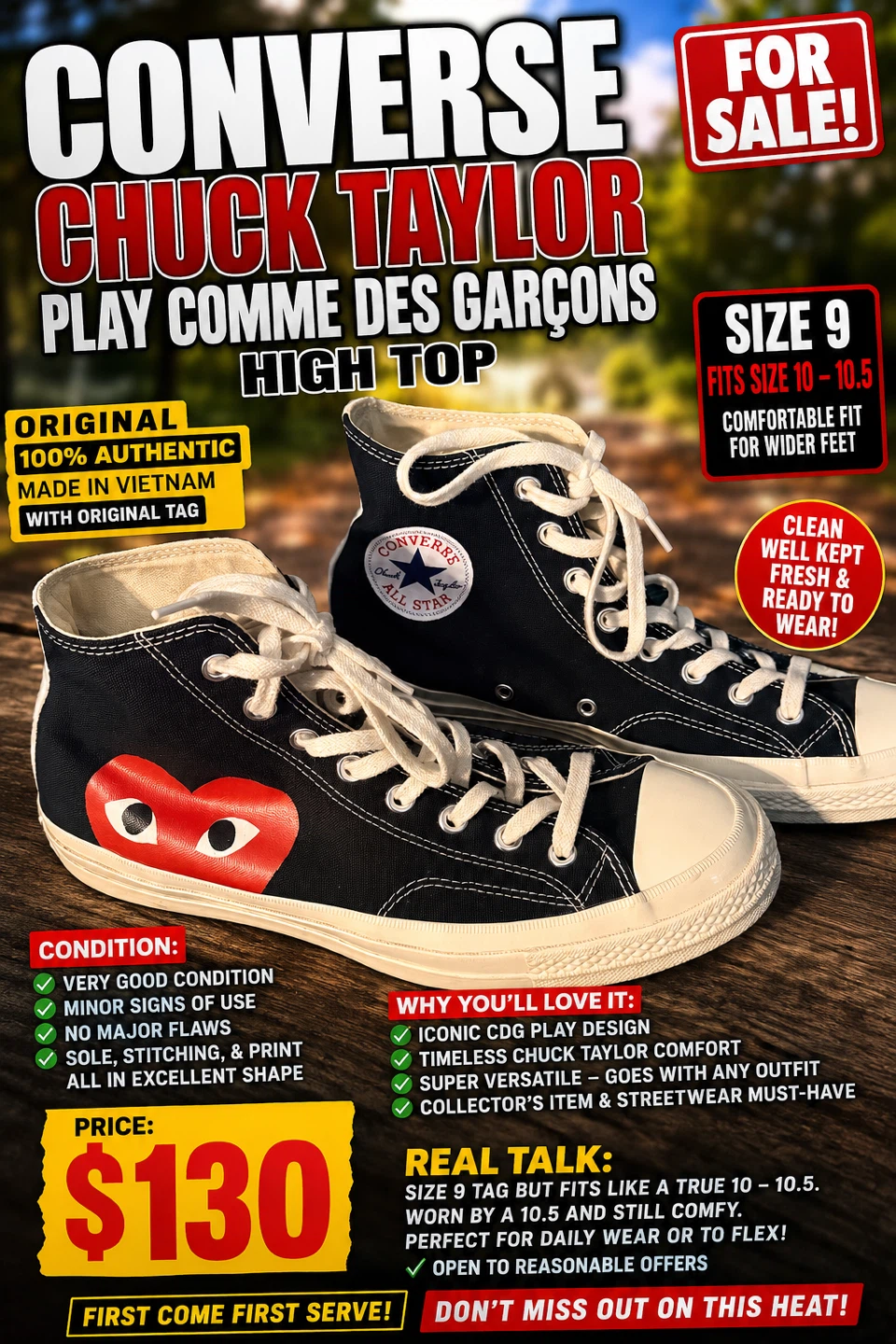 CONVERSE CHUCK TAYLOR COMME DES GARÇONS