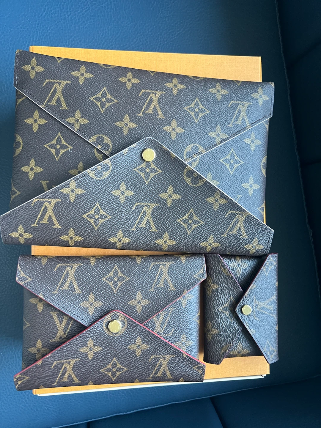Louis Vuitton Monogram Envelope Pouches (Set of 3)
