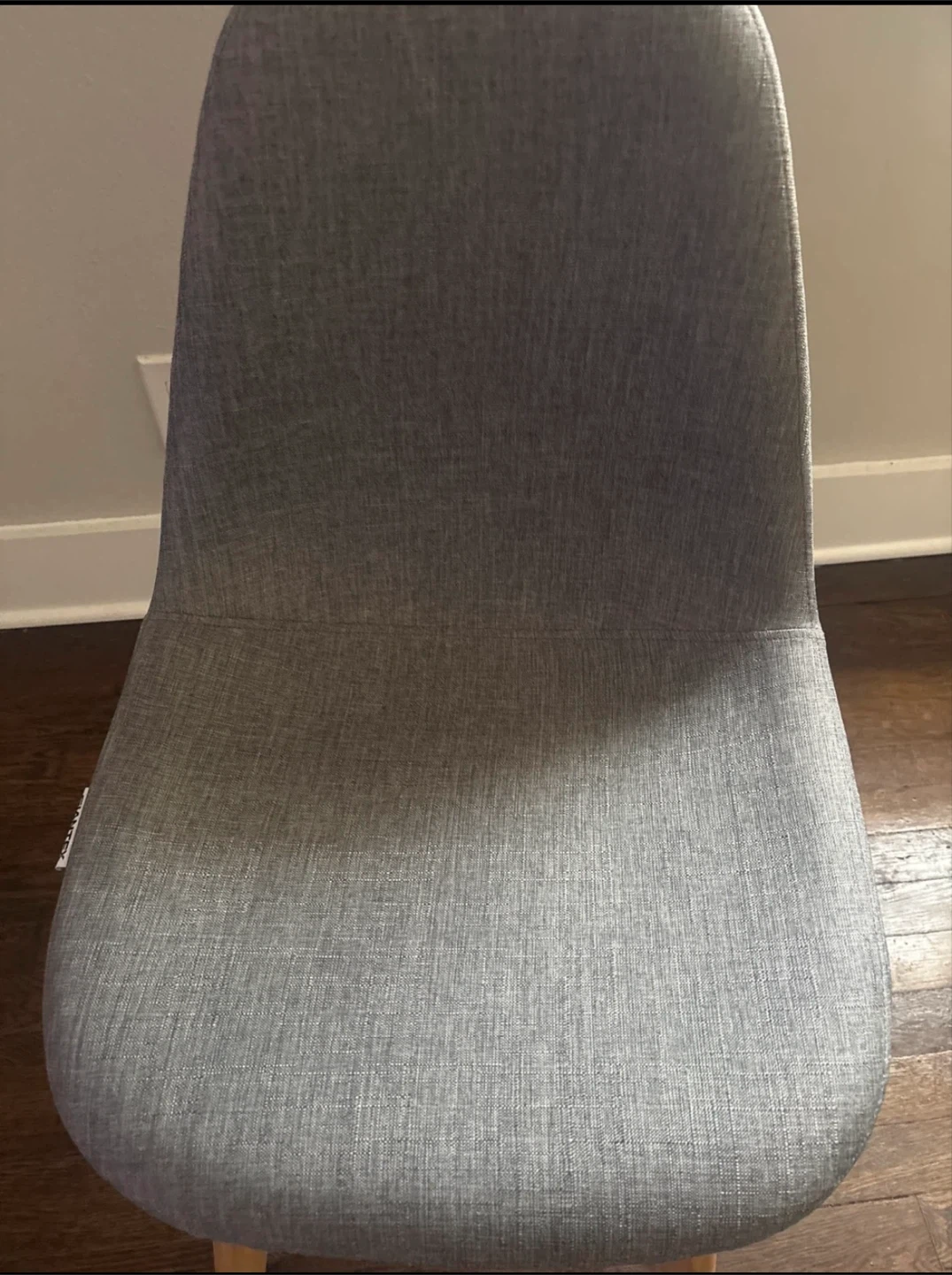 GIANTEX Grey Fabric Chair with Wooden Legs - photo 3