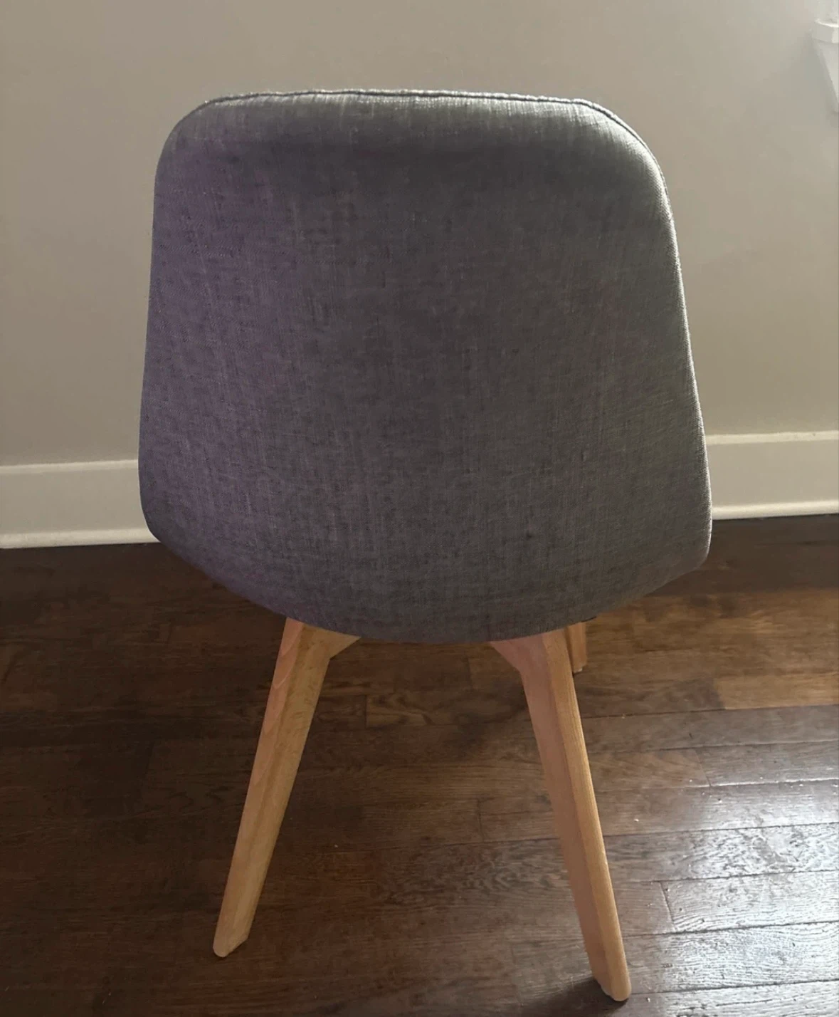 GIANTEX Grey Fabric Chair with Wooden Legs - photo 5