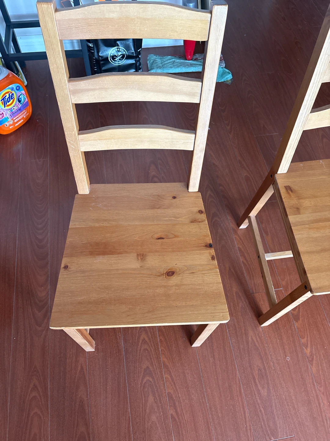 3 wooden chairs - photo 3
