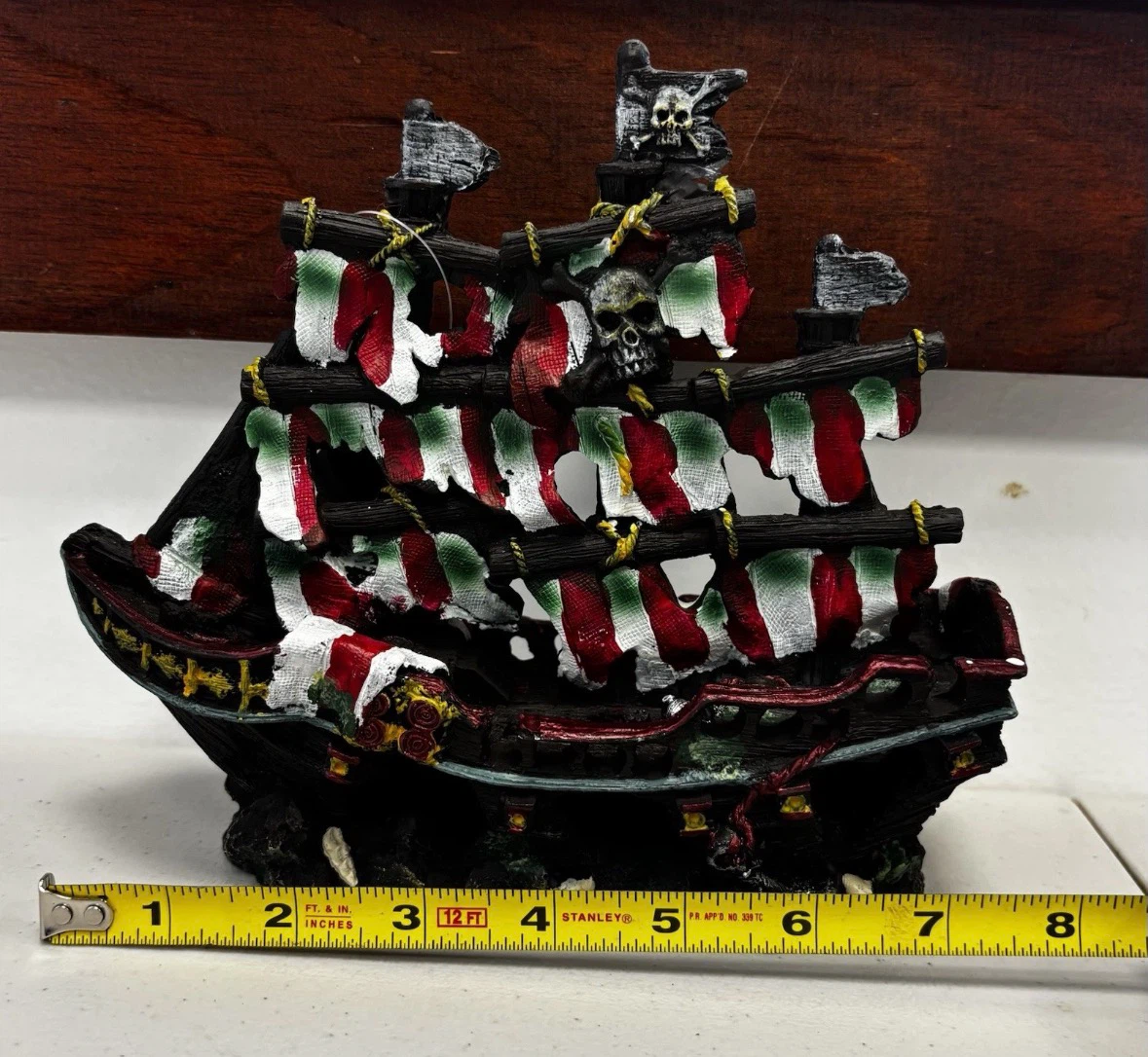 Pirate Ship Decoration with Skulls and Flags - photo 3