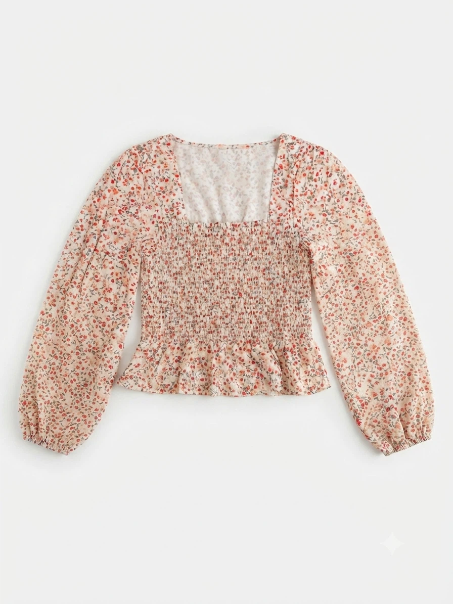 Set of 2 Chic Smocked Floral Tops ( unworn ) - photo 4