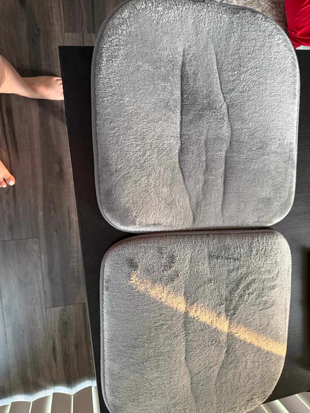 Grey Plush Seat Cushions (2-Pack)