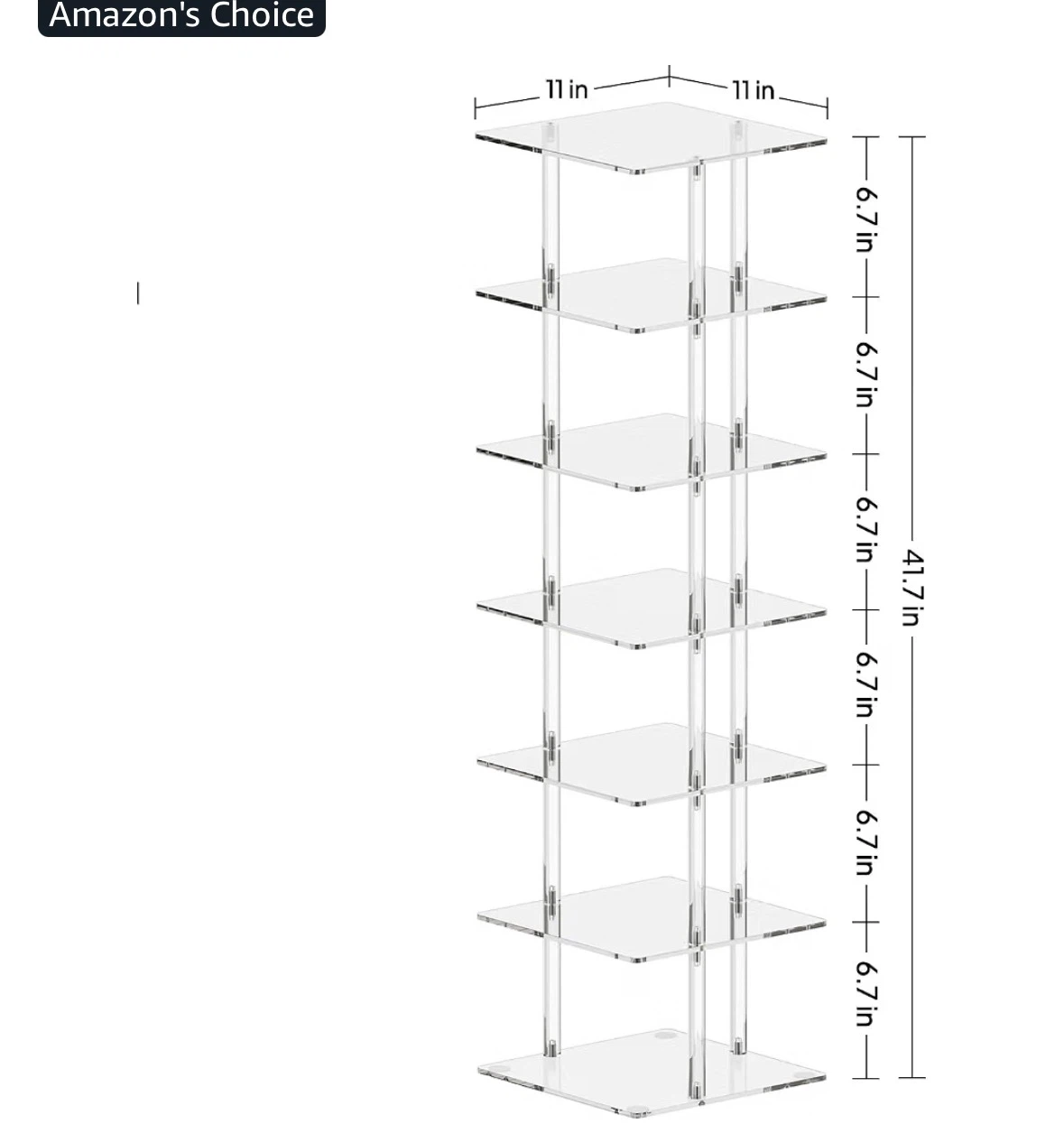 Acrylic 7 Tier Vertical Shoe Rack Organizer - photo 3
