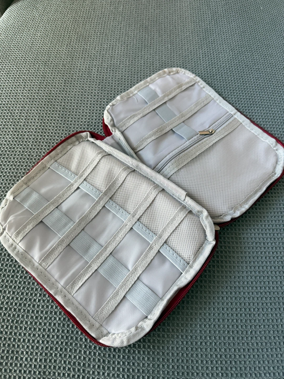 Travel Electronics Organizer Case – Red - photo 2