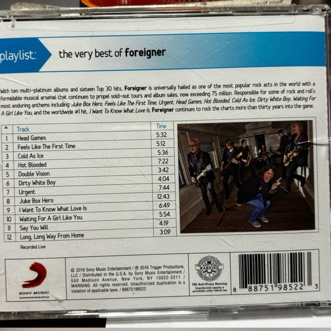 Playlist: The Very Best of Foreigner CD - photo 2