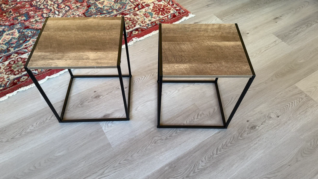 Two gently used small side tables - photo 2
