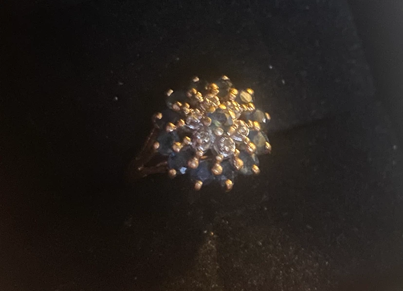 Vintage Sapphire and Diamond Cluster Ring - photo 2