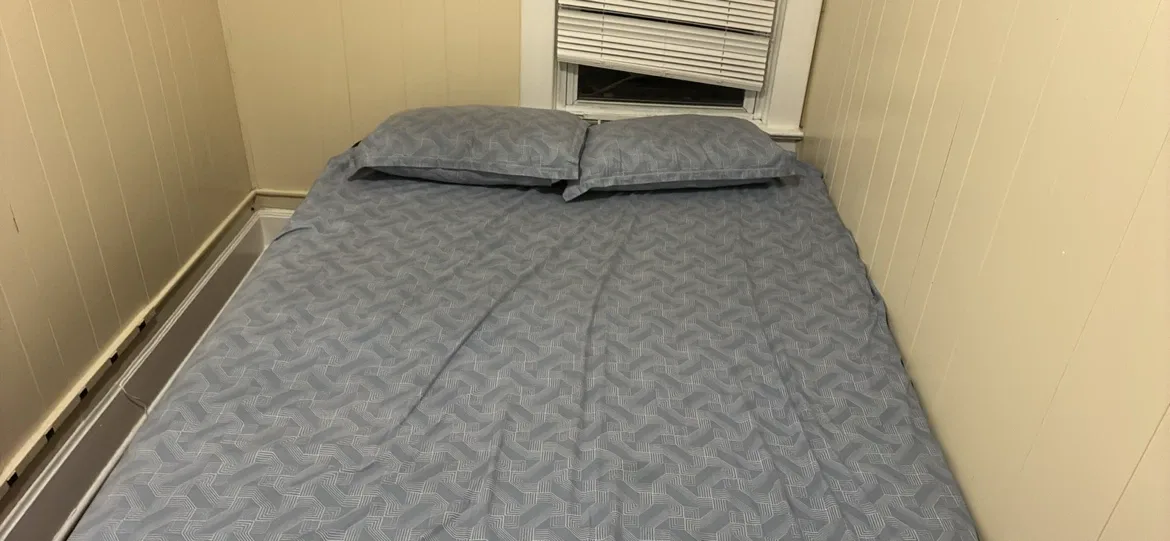 Grey Geometric Pattern Bed