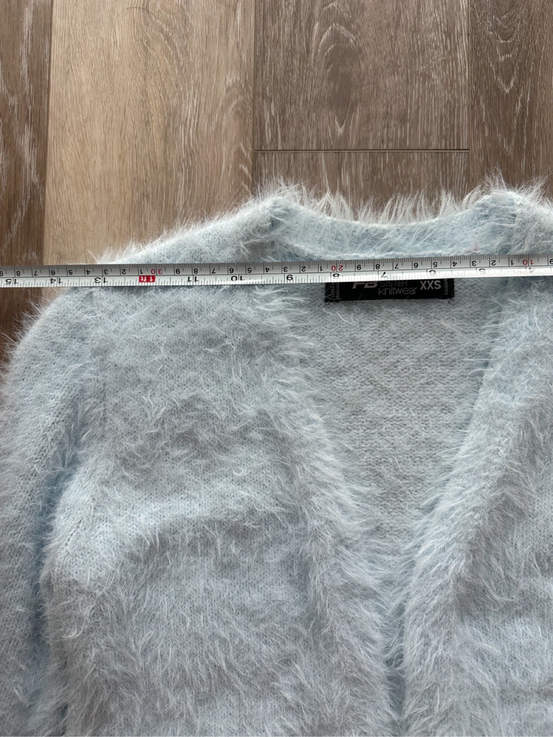 FB Sister Knitwear Light Blue Fuzzy Cardigan XXS - photo 4