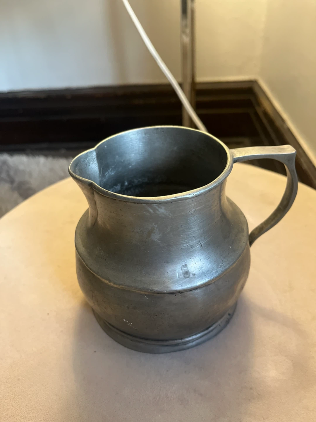 Antique Pewter Pitcher with hallmark - photo 2