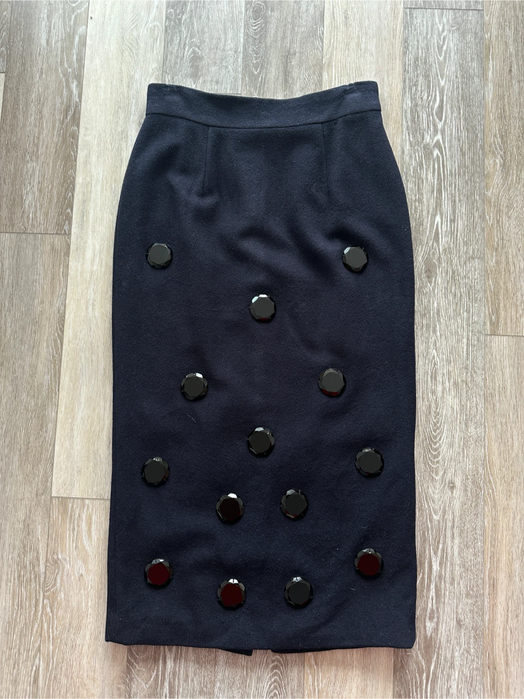 ASOS Black Embellished Midi Skirt