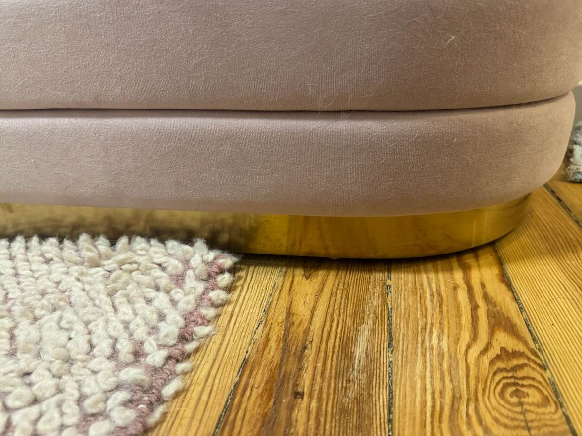 Pink Velvet Storage Ottoman Bench - photo 3