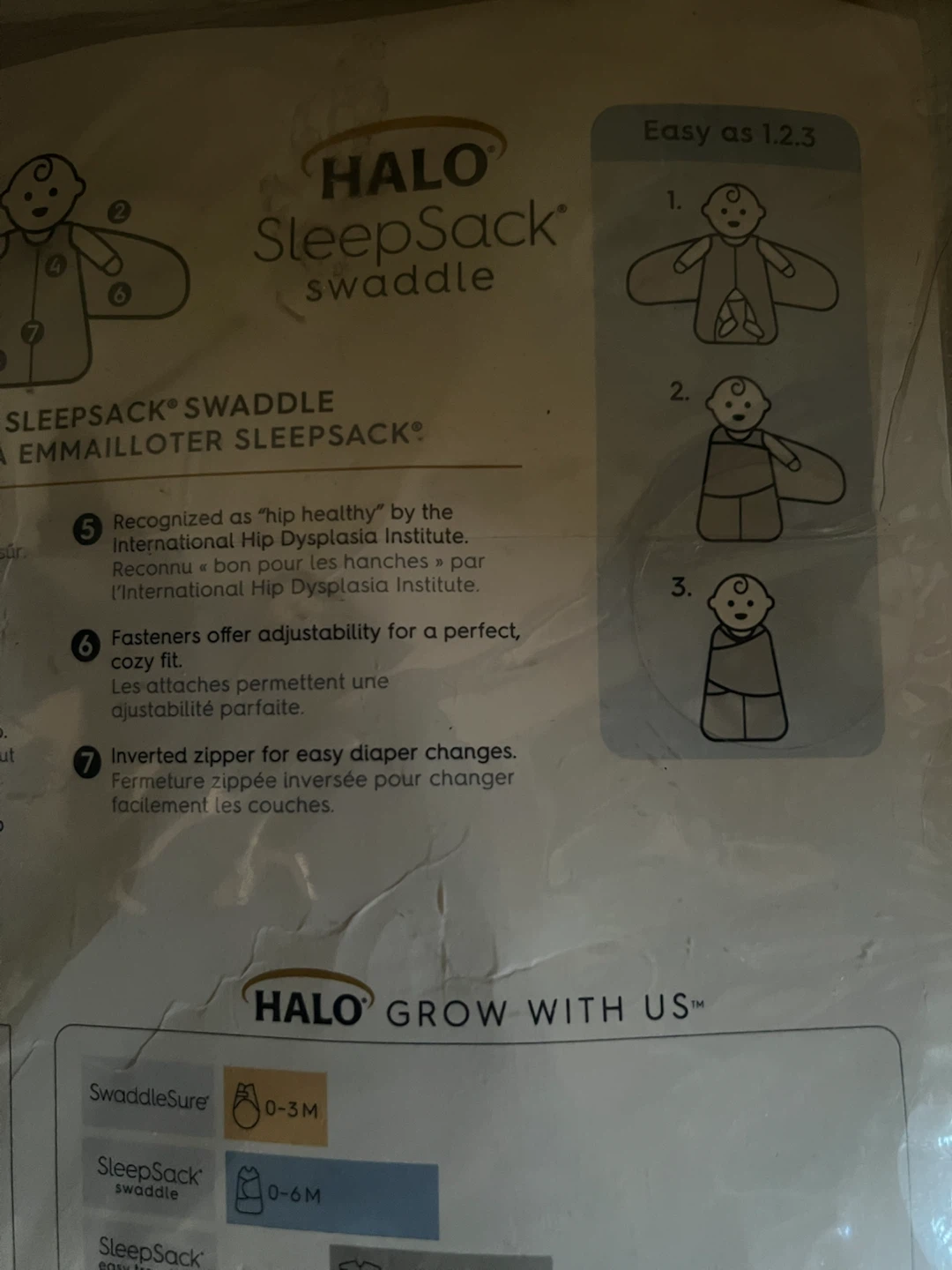 HALO SleepSack Swaddle - Gingham Tan Print Fleece - photo 3