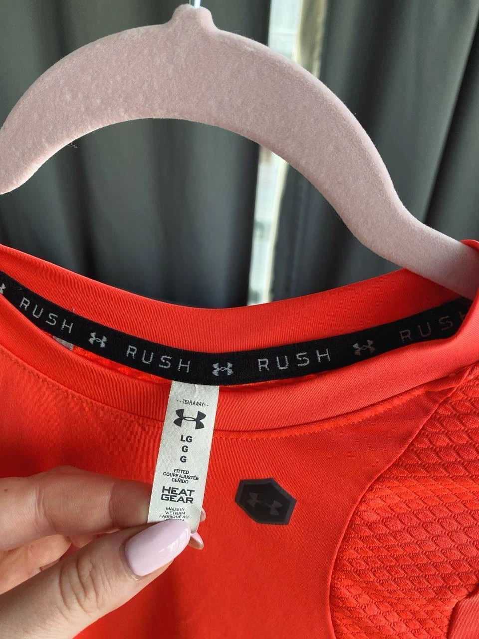 T-shirt rush top gray / orange L, Under Armour - photo 3